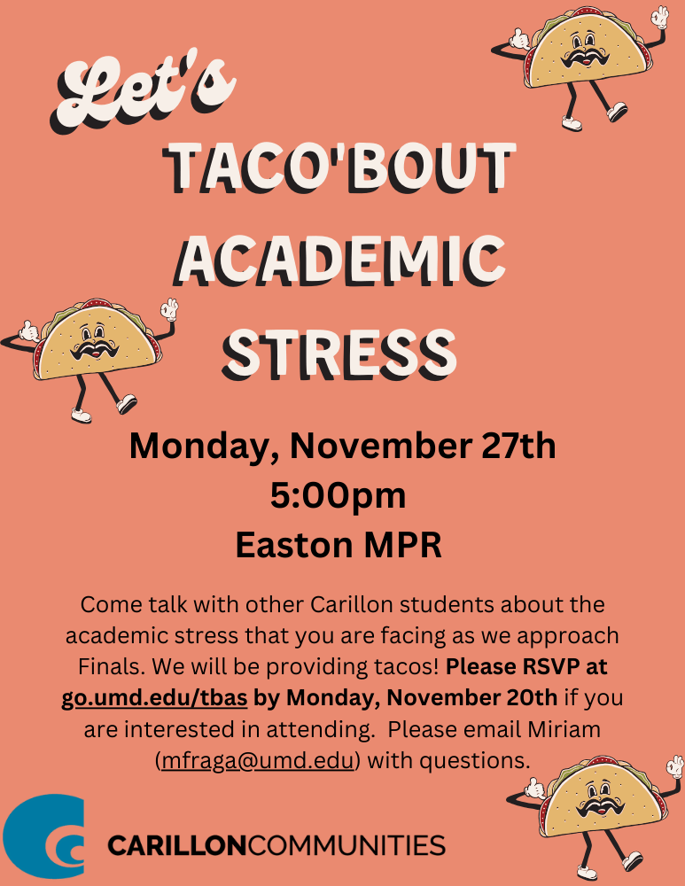 Taco 'Bout Academic Stress Flyer